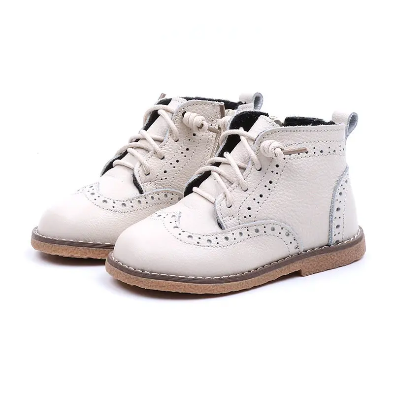 

Kids Martin Boots 2018 New Vintage Winter Shoes for Girls and Boys Ankle Side zipper Children's Rubber Boot 1 4 6 years