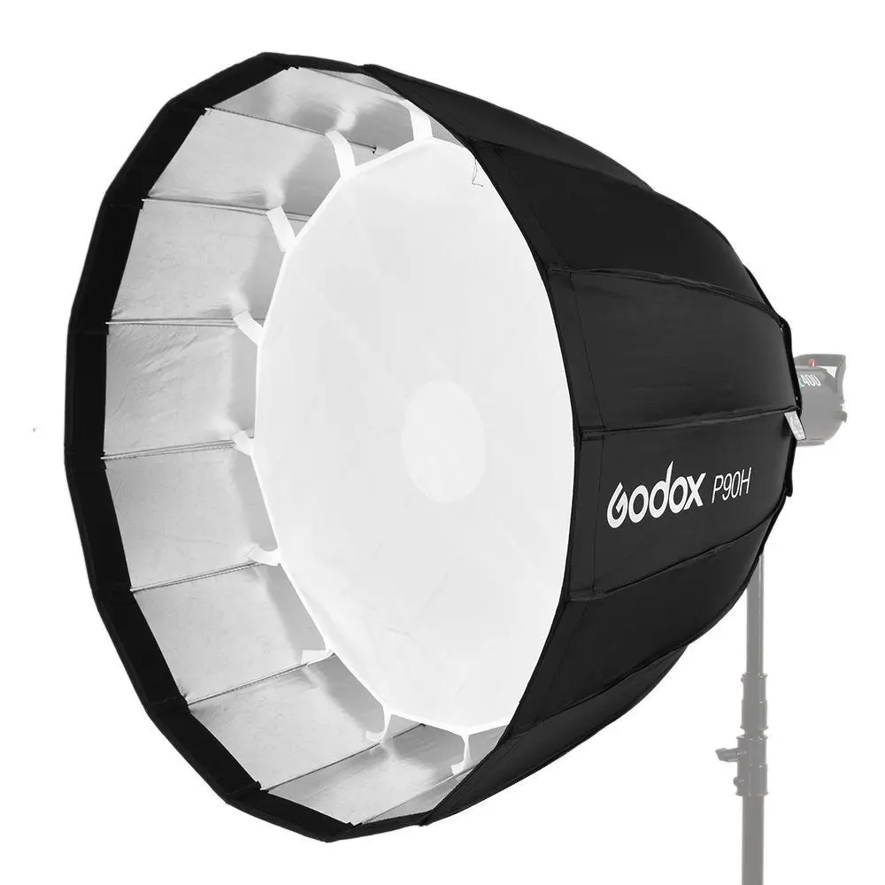Godox P90H 90 см параболическое крепление Bowens портативный софтбокс для студийной вспышки фотостудии
