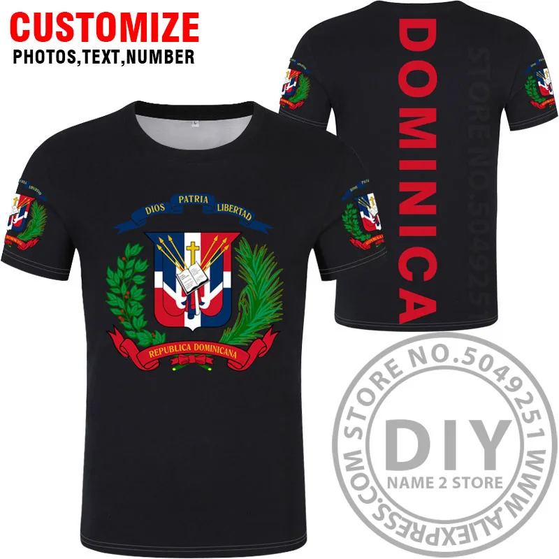 Футболка с логотипом DOMINICA Бесплатная печать на заказ именем и номером dma футболка
