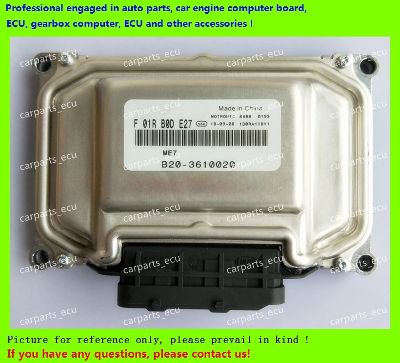 

For car engine computer board/ME7.8.8/ME17 ECU/Electronic Control Unit/Dongfeng Joyear/F01RB0DE27 B20-3610020/F01R00DE27