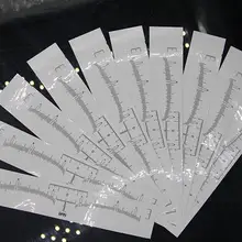 100 шт/партия одноразовые точные Перманентный макияж инструменты для моделирования бровей измерительная линейка наклейка для татуировки