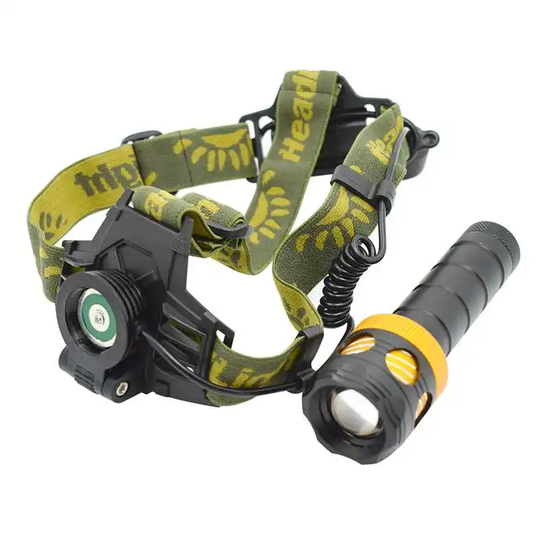 

LED Headlamp Zoom Frontal Flashlight Powerful 2in1 Headlight Flash Light Q5 LED Head Torch Lamp by 18650/AAA for Running Fishing