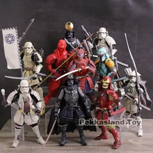Samurai Darth Vader de Star Wars Boba Fett Stormtrooper Spiderman Homem De Ferro PVC Action Figure Collectible Modelo Toy