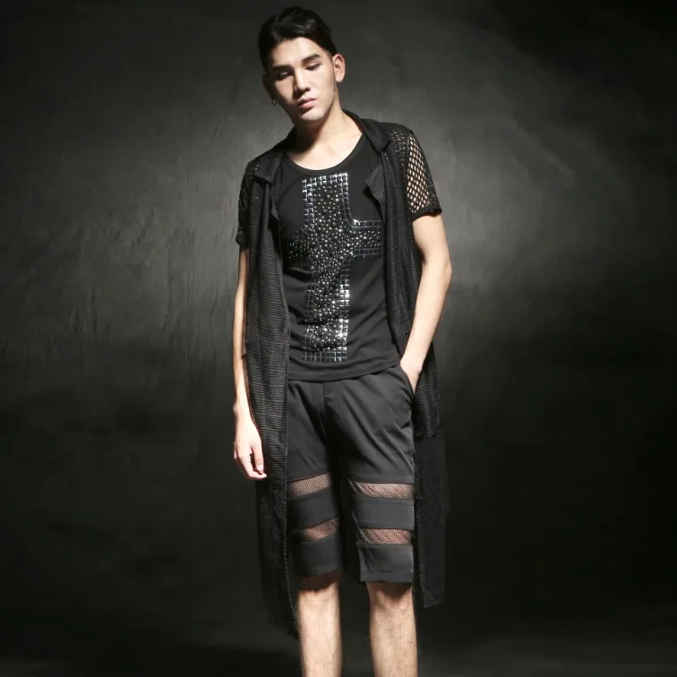 men's extra long vests