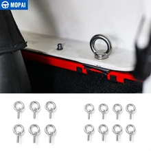 MOPAI украшение салона автомобиля Защита с круглым отверстием головка автомобиля рым болты для крыши гайка для Jeep Wrangler JK JL 2007- автомобильные аксессуары