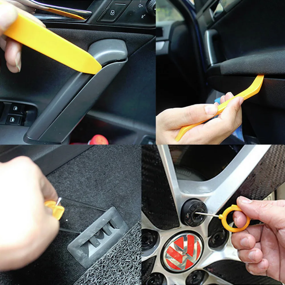 

1set 12pcs Car Radio Door Clip Panel Trim Dash Audio Removal Pry Tool Kit Plastic