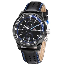 KH1009 kunwang popular business quartz watch men's three eyes six needle men's watch sport luminous watch casual fashion watch new fashion lady diamond business casual three eyes quartz watch