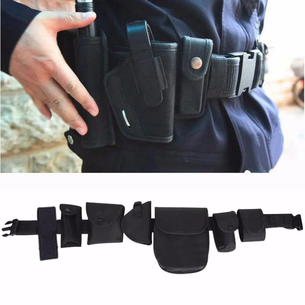 

Durable Canvas Tactical Waist Belt Thick Waist Strap Bag Waterproof Waistband For Security Guard Military Army Equipment