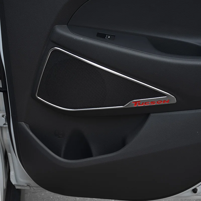 Side Door Speaker Frame Decorative Cover Audio Ring Sticker For Hyundai Tucson 2015 2016 2017 2018 2019 Car Styling Accessories |