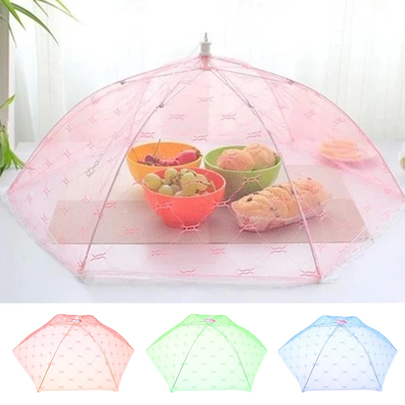 35/40cm Gauze Umbrella Food Cover Picnic Kitchen Anti Fly Mosquito Net