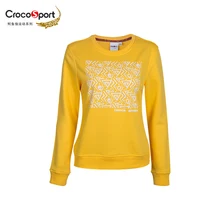 Crocosport оригинальная Женская одежда с круглым воротником, женская спортивная тренировочная футболка, Femme, Быстросохнущий хлопковый топ, одежда для женщин