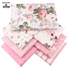QUANFANG 7pcs/lot Pink flower , Printed Twill Cotton Fabric For Patchwork DIY&Sewing Quilting Material Baby  Doll Cloths 20X25cm ► Photo 3/6