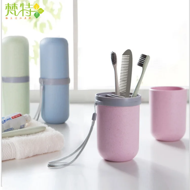 

Creative Toothbrush Storage Box Travel Portable Toothbrush Cup Whith Rope Accompanying Toiletries Cup