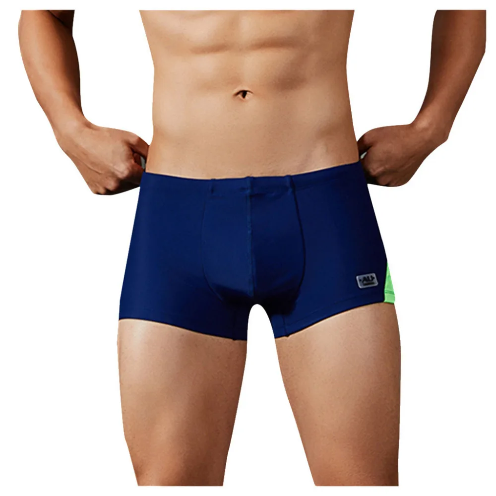 2019 Men's Lace-Up Low Waist Sexy Boxer Swimwear trunks shorts Sea surf swimming trunks beach swimming trunks for men 40M28 (2)