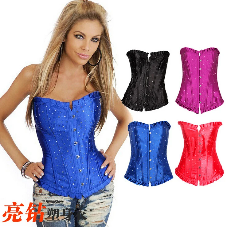 NEW crystal rhinestone lace wedding underbust Sexy Waist Workout Cincher Body font b Shaper b font