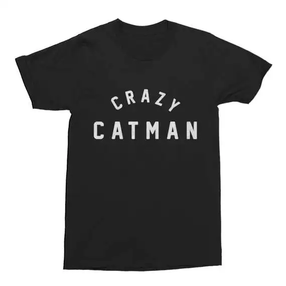 Cat T Shirt Crazy Catman T Shirt Funny Mens Cotton T Shirt Cool Tee