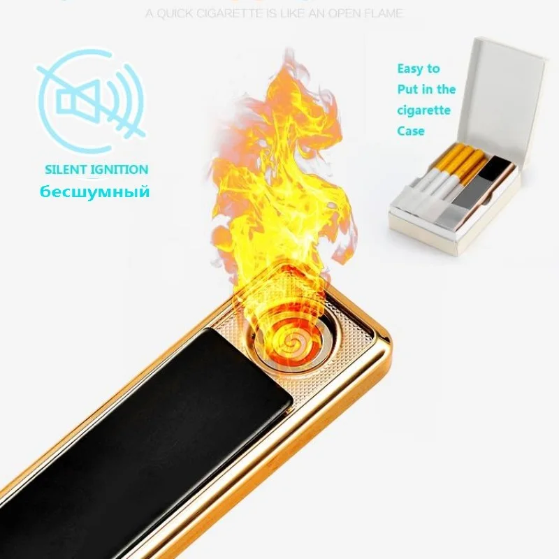 Компактная мини зажигалка USB перезаряжаемая беспламенная плазменная Зажигалка
