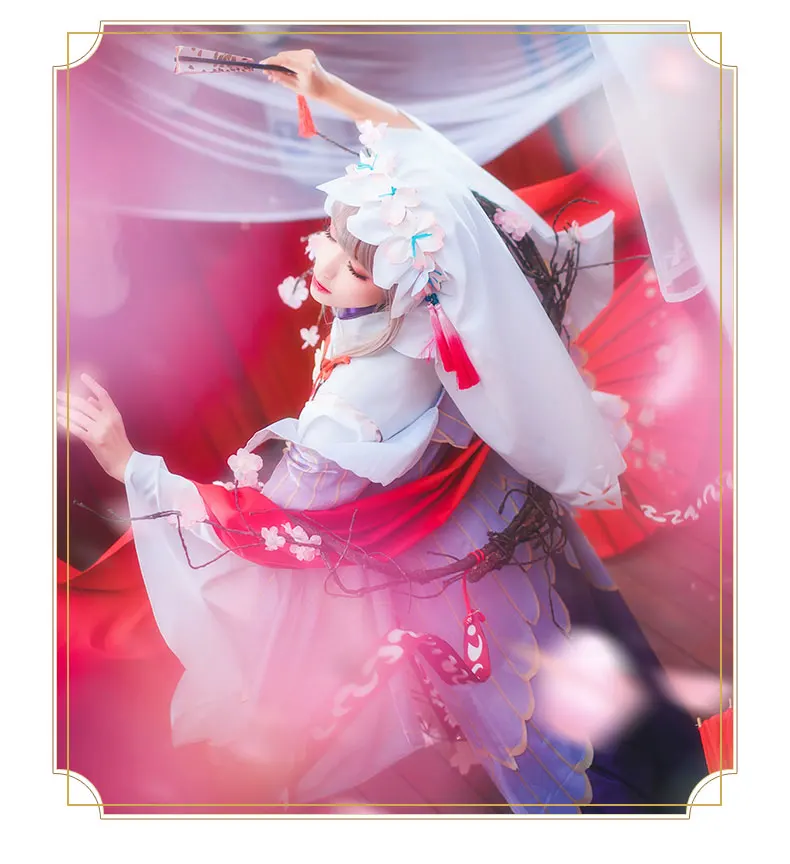 Onmyoji SR Sakura Yousei Ying Huayao Новое кимоно для пробуждения кожи униформа для косплея