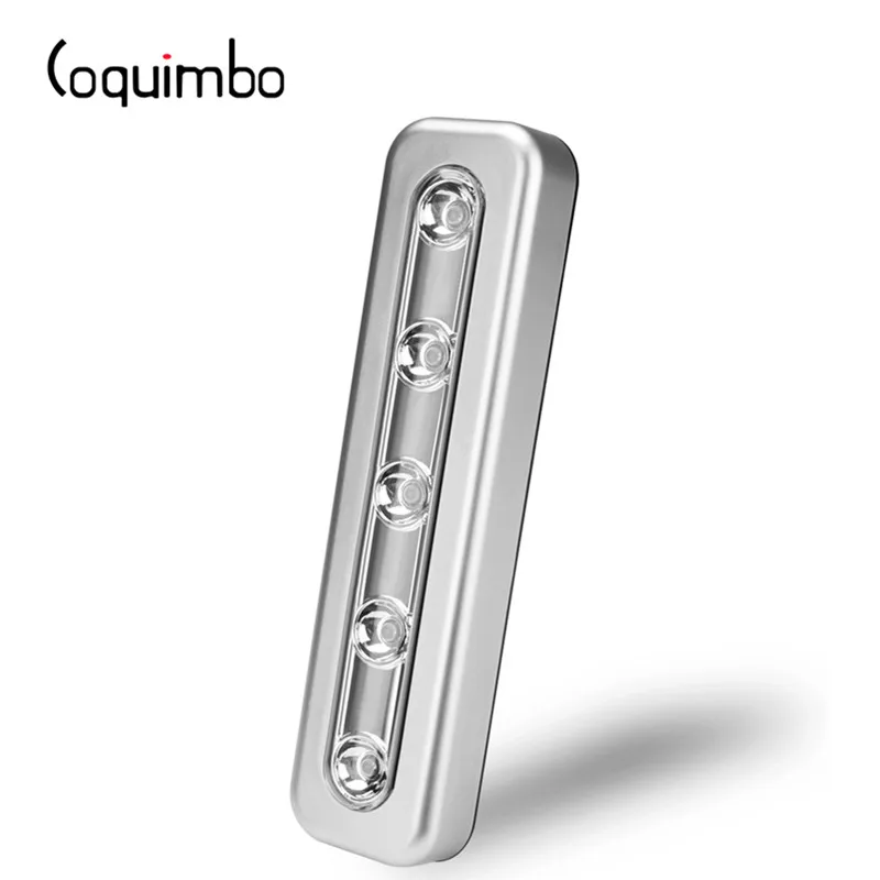 Coquimbo, 5 светодиодов, Ночной светильник, супер яркий, на батарейках, шкаф, шкаф, светильник, беспроводной, с сенсорным выключателем, настенный светильник