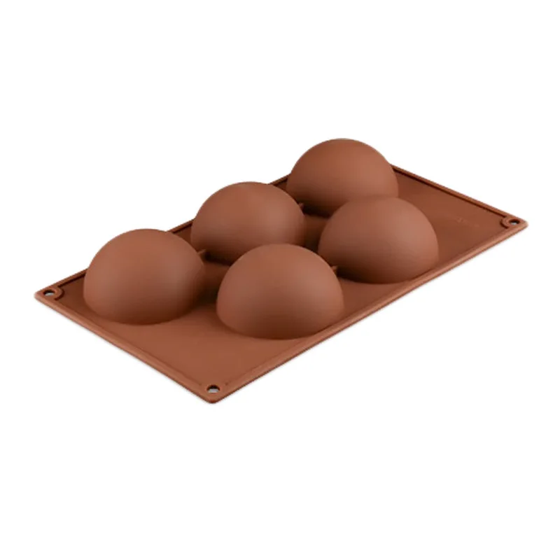 5 отверстий силиконовые большие куполообразные формы для тортов для DIY полусферические формы для шоколада желе мусс Пудинг формы для выпечки Инструменты