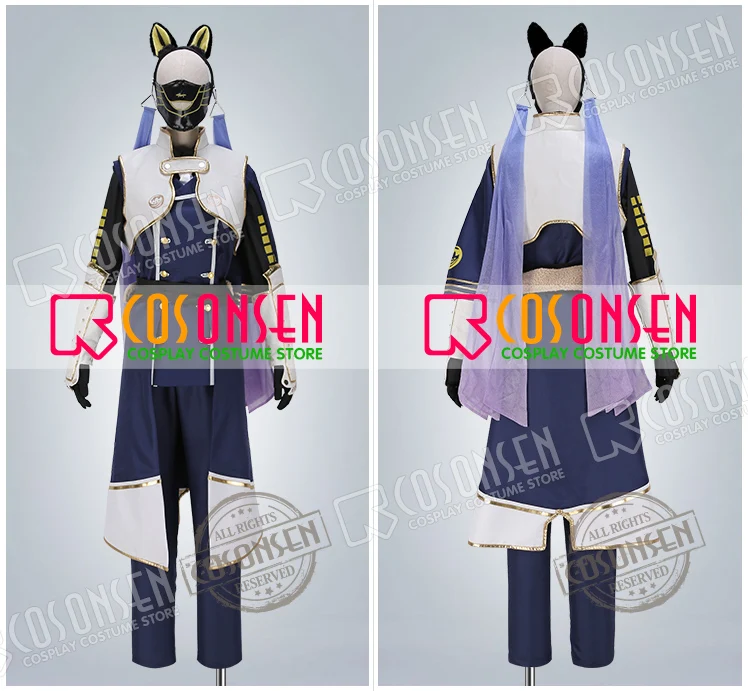 Touken Ranbu Nakigitsune Kiwame Косплей Костюм меч танец Косплей ONSEN с маской все размеры