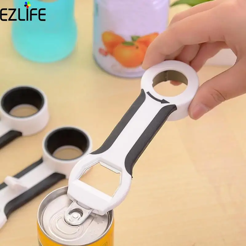 Multifunctional Plastic Bottle Opener Rubber Anti slip Can Lid Screw