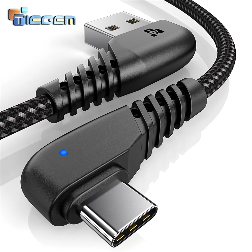 Tiegem 90 Degree Usb Type C Cable 2a Usb C Cable Type C Fast Charging Cord For Nintendo Switch Samsung S8 S9 For Huawei P Pro Mobile Phone Cables Aliexpress