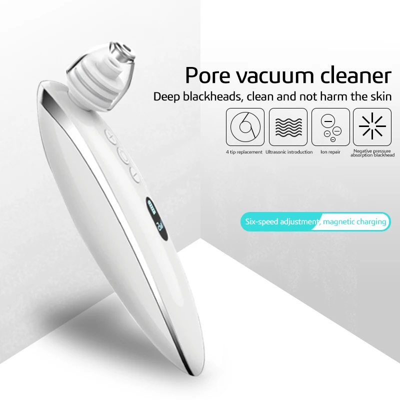 Níveis de Cravo Cuidados com a Pele Rosto Poros Profundos Limpador Acne Espinha Remoção Vácuo Pressão Negativa Facial Diamante Beleza 4 Ponta 6 20 remoção vácuo pressão negativa facial diamante beleza 4 ponta