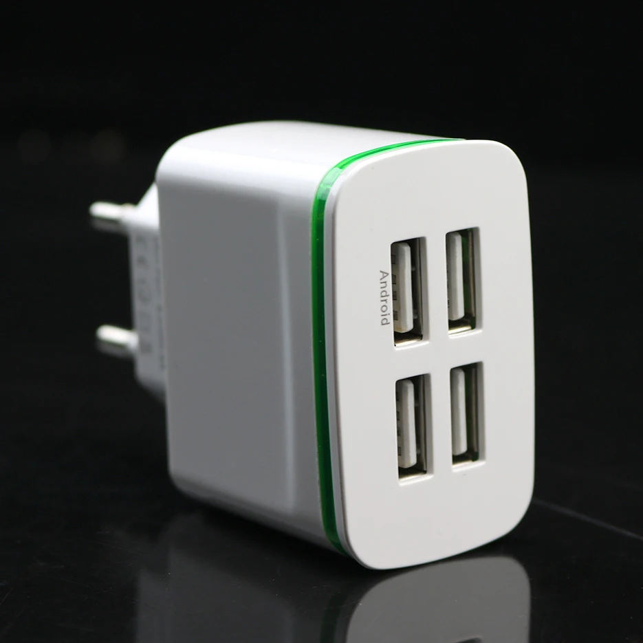 5V 1A Мульти USB зарядный адаптер 4 зарядное устройство ЕС мобильный телефон для iPhone