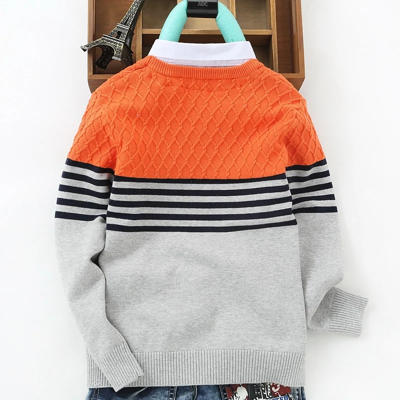 Свитера для мальчиков; пуловер; топы; свитер; детская зимняя водолазка; хлопковые трикотажные рубашки; свитер для мальчиков-подростков; г.; детская вязаная одежда
