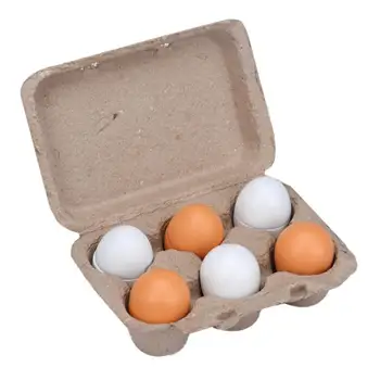 

6pcs/Set Wooden Eggs Yolk Pretend Play Kitchen Food Cooking Kid Toy Xmas Gifts