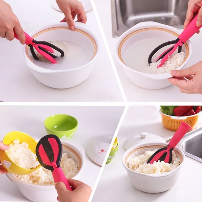 

Multifunction Food Cooking Spoon salad mix Practical Vertical Non-stick Spoon Egg Whisk tools kitchen utensil