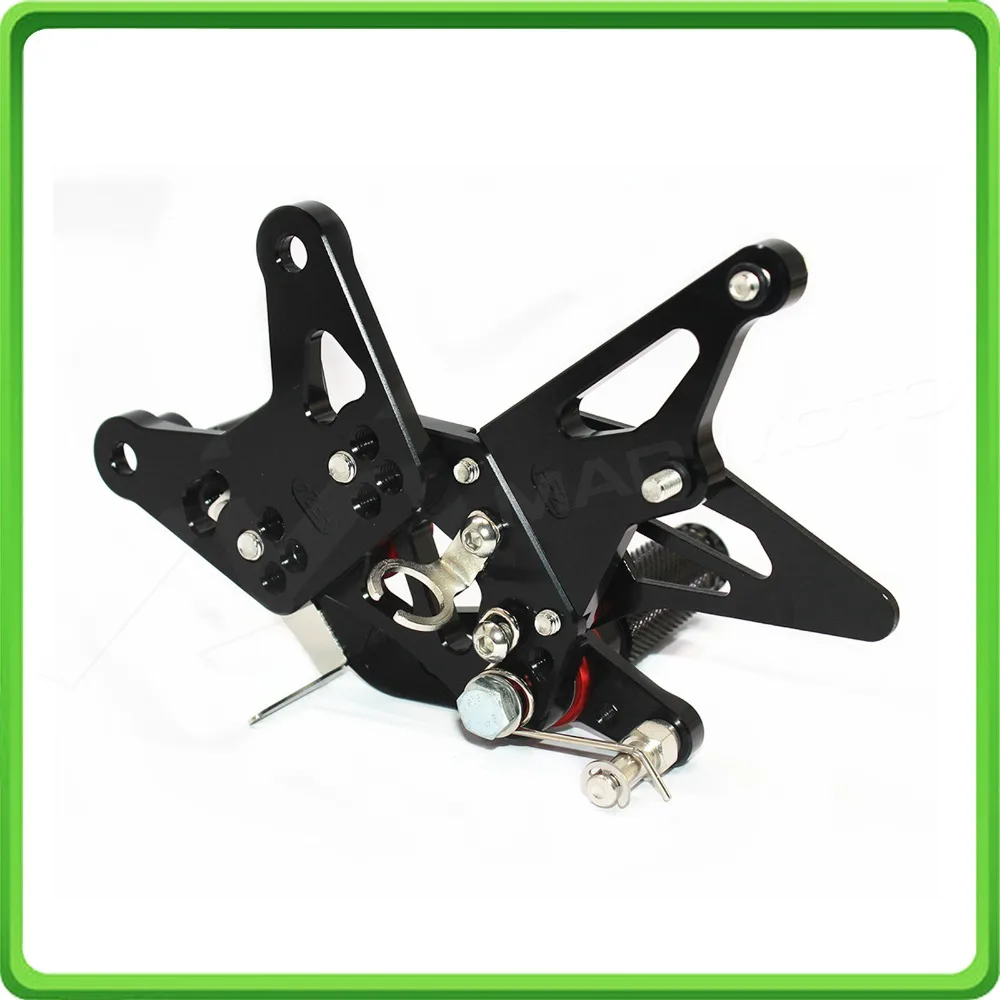 CNC Rearsets сзади комплект одежды ног ножная педаль для Kawasaki Ninja ZX6R ZX 6R ZX-6R 636 2013 черный