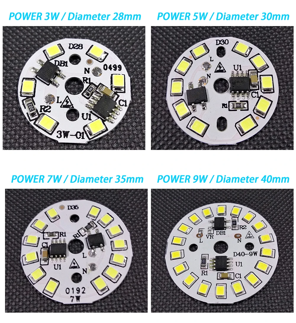 DIY светодиодный лампочка SMD 15 Вт 12 Вт 9 Вт 7 Вт 5 Вт 3 Вт светильник с чипом AC230V 220 В вход Smart IC светодиодный светильник для лампы светильник