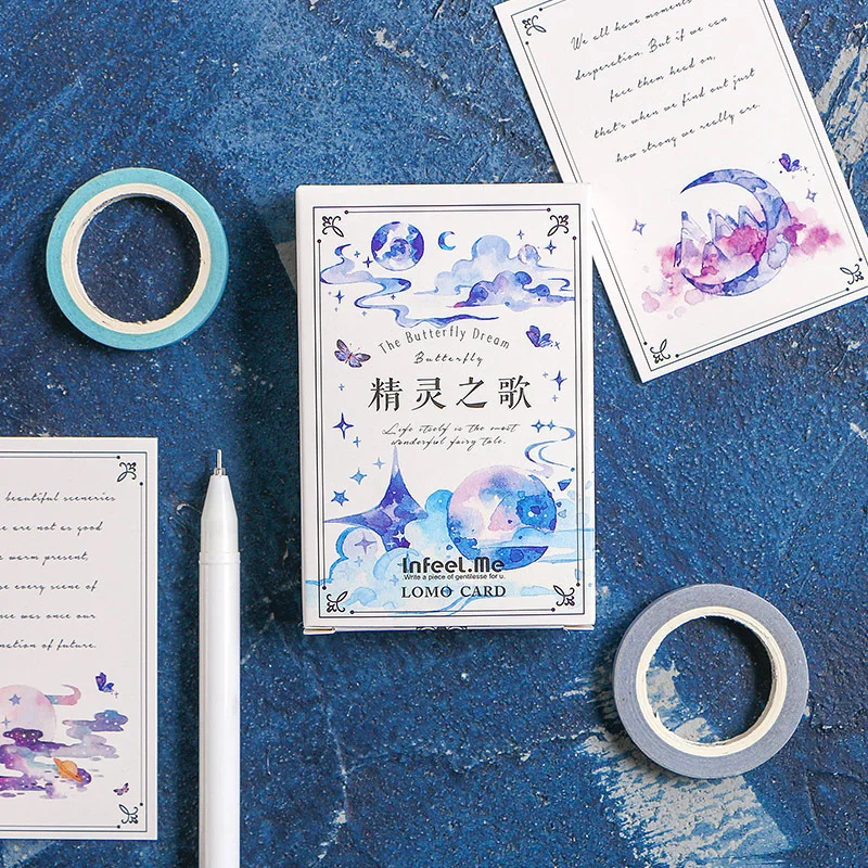 

28 pcs/pack Fairy Song Mini Lomo Greeting Card Postcard Birthday Letter Envelope Gift Card Set Message Card
