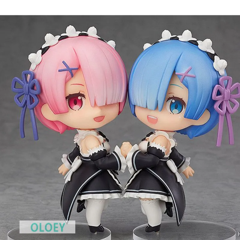 

Re:Life in a different world from zero Nendoroid Rem #663 Q Version Ram #732 PVC Action Figure Model Toy BOX Approx 10CM L59