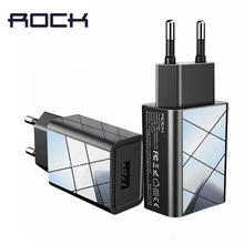 

USB Charger EU Plug Adapter for iphone charger,ROCK 5V 2A carregador celular 1m 2m cargador usb cable for Samsung iphone cable