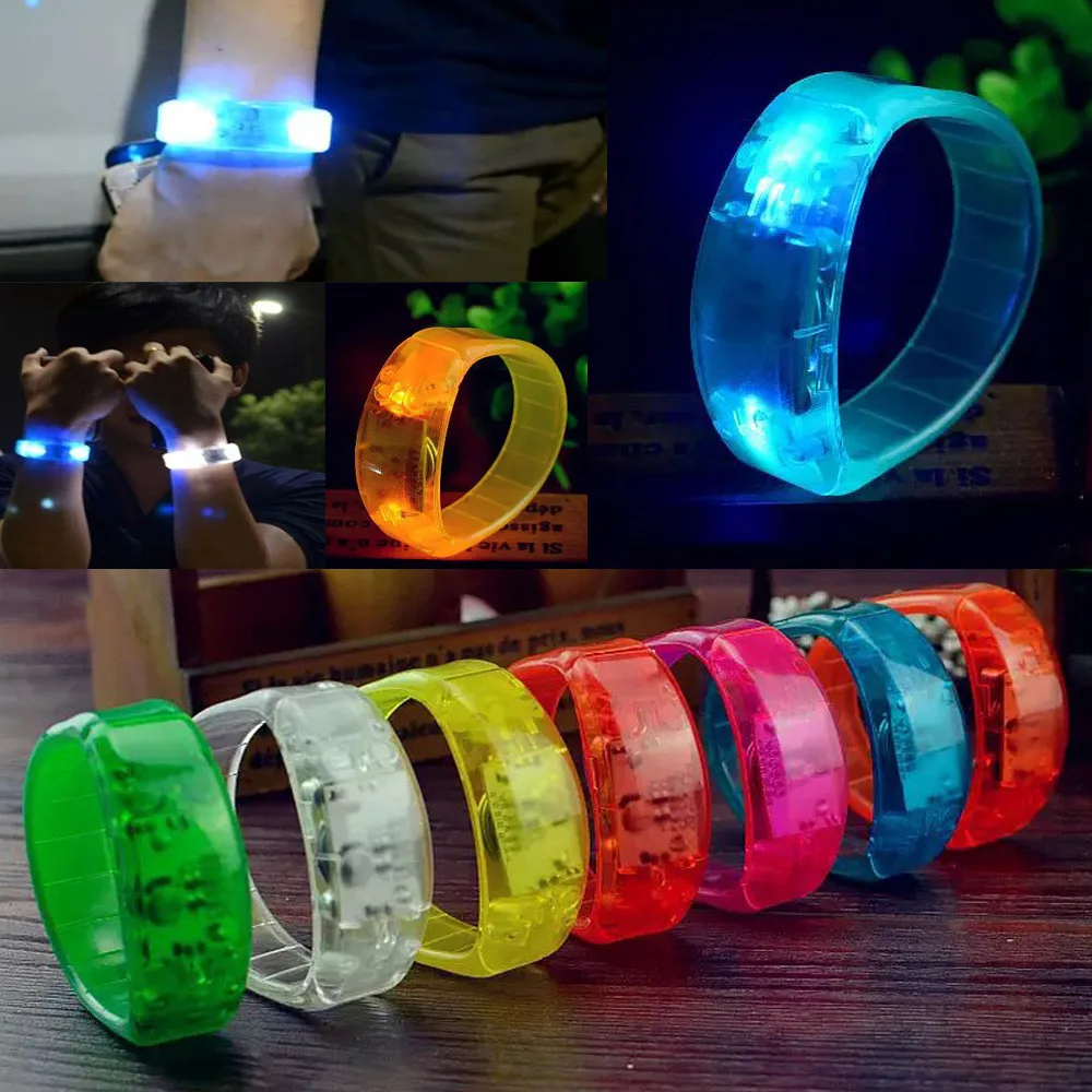

Party Rave Concert Voice Control LED Light Bracelet Bangle Sound Activated Glows