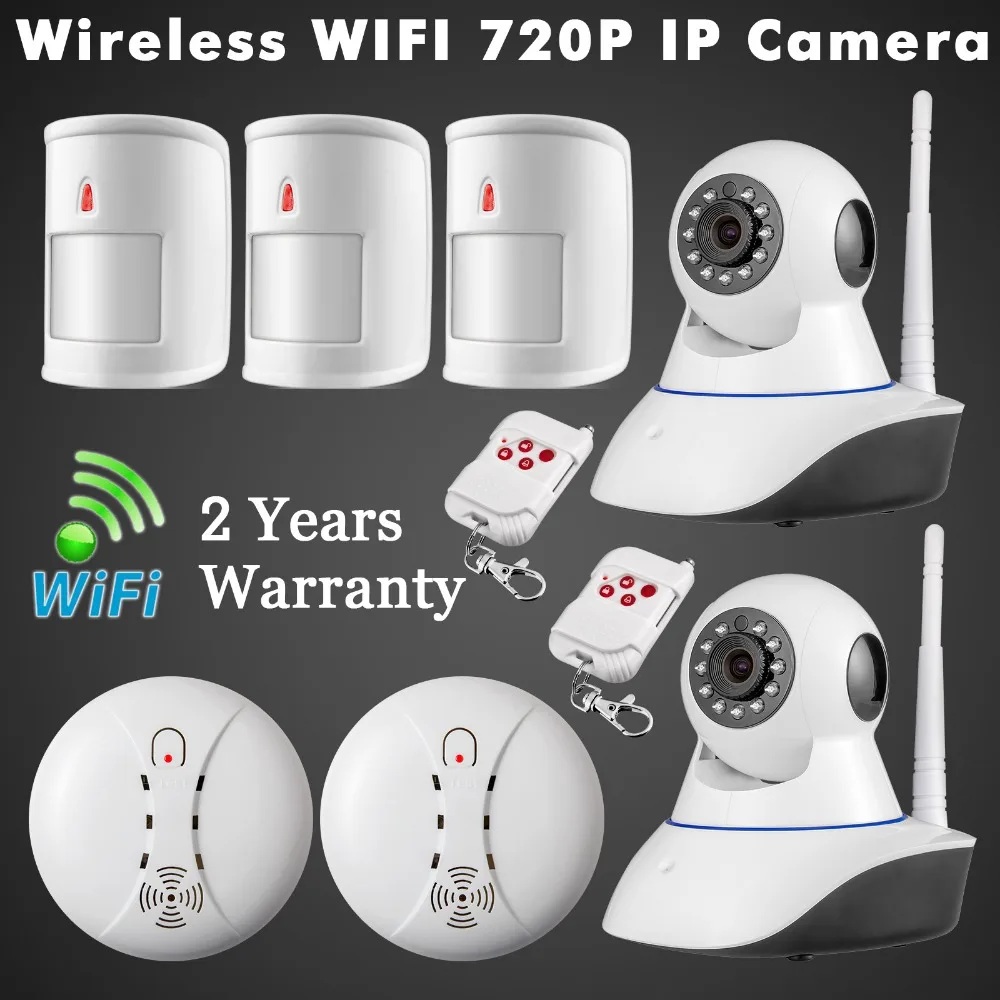 Wireless WiFi IP CCTV Camera Network Surveillance 720P for Home Alarm Security System HD Wireless Smoke