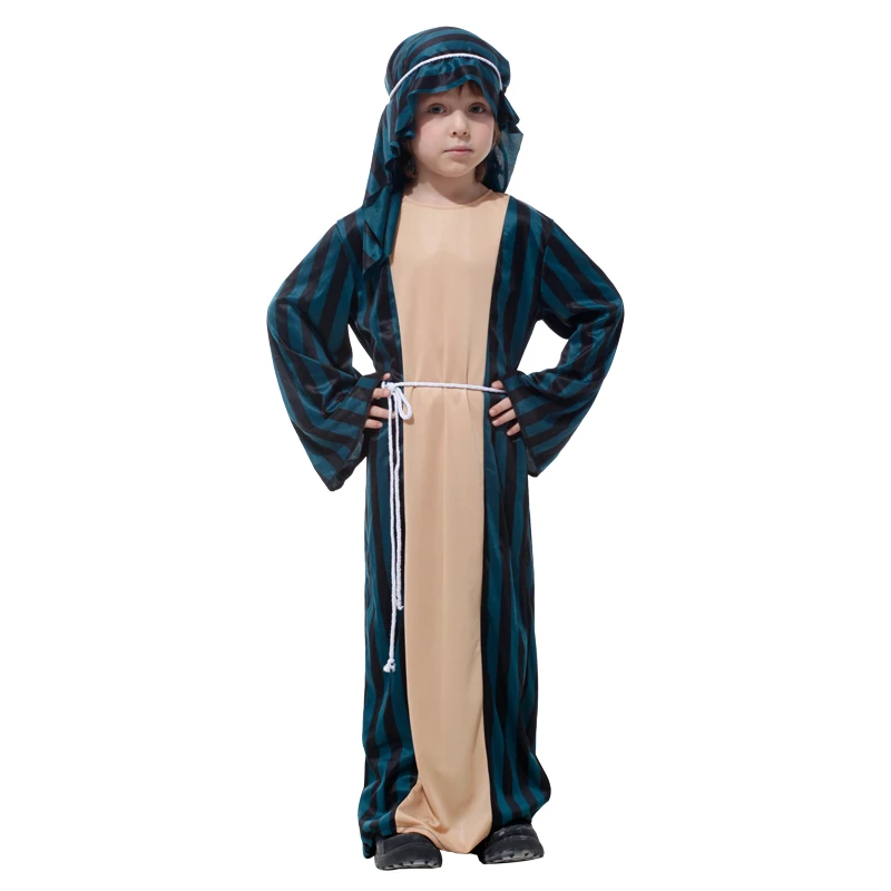 

Kids Child Nativity Pageant Shepherd Joseph Costume for Boys Halloween Purim Carnival Masquerade Christmas Party Outfit