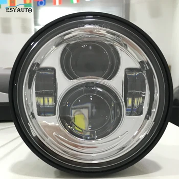 

Pair With DRL Options 5inch LED Headlight 40W 9~32V Black&Chrom For Fat Boy Motorcycles