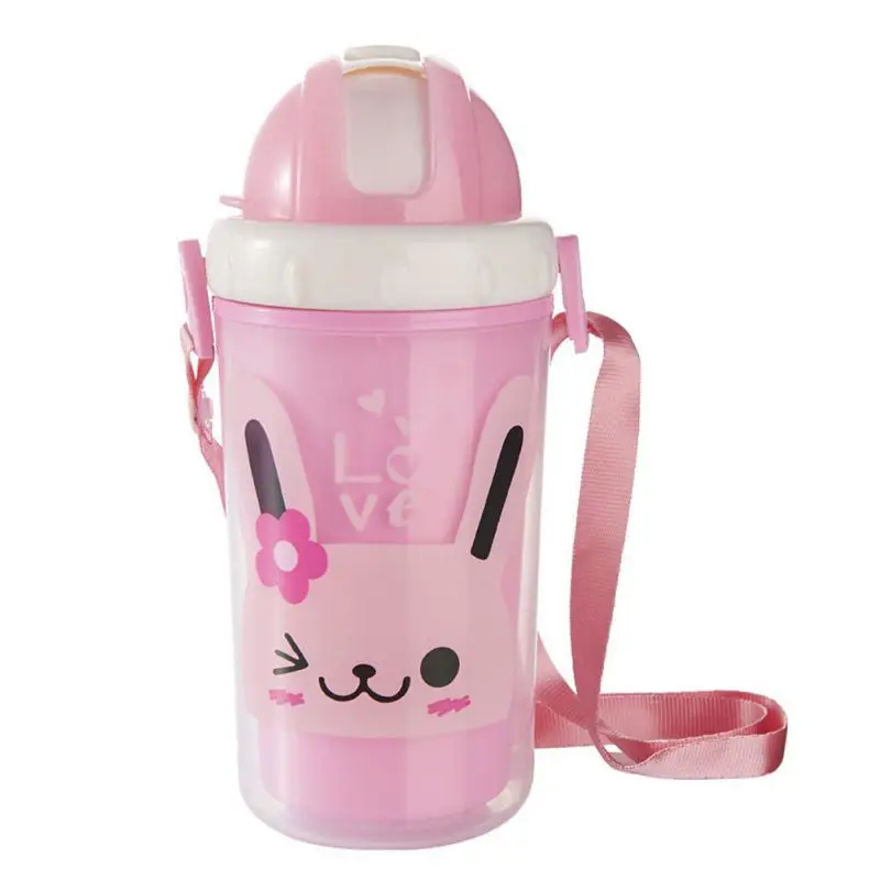 

Baby Handle Silicone Cup Kids Children Straw Water Bottles Learn Feeding Drinking Double-insulated Baby Kids Bottles Cup
