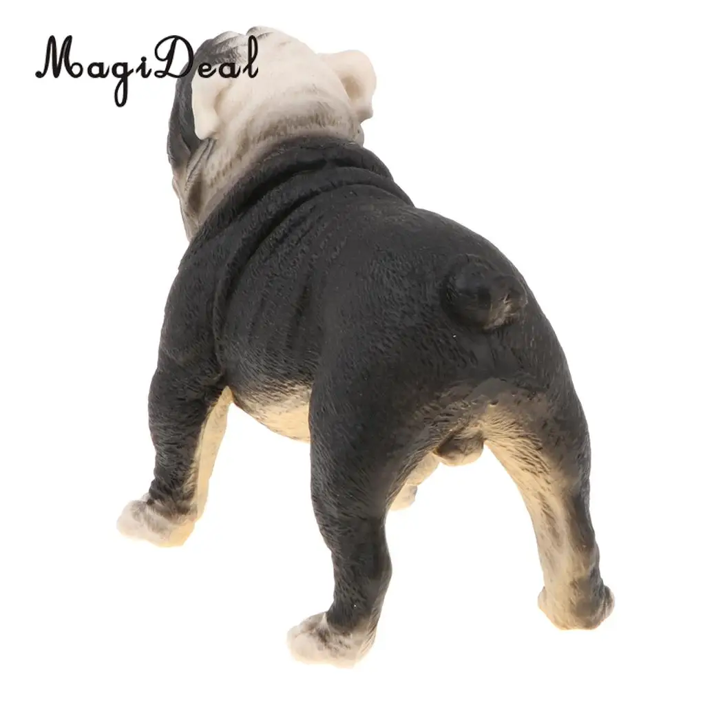3.7'' British Bulldog Action Figure Figurine for Kids and Toddlers, Educational Toy, Birthday Presents