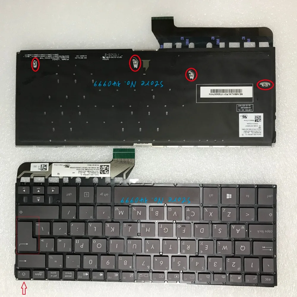 Новая греческая клавиатура для ASUS ZenBook UX430UA UX430UQ UX430U с подсветкой без рамки