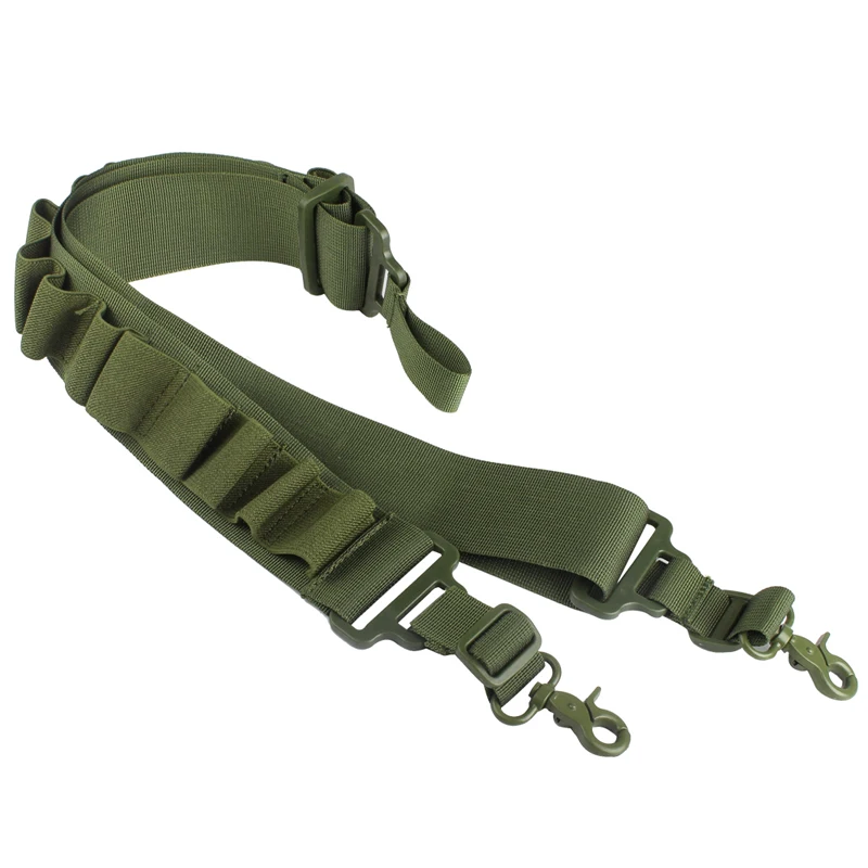 Tactical  Shotgun Two Points Sling Strap Adjustable Hunting Rope Strap Metal Hooks Caliber 15 for Outdoor Airsoft RL30-0005-11