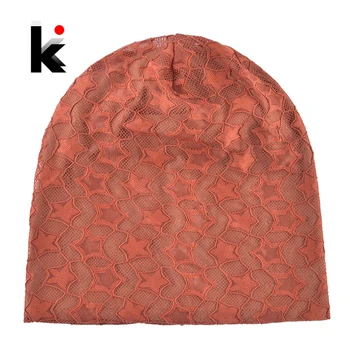 Damska czapka typu Beanie koronka na wiosnę i jesień nakrycia głowy panie cienka czapeczka kobiety nowe mody Skullies czapki jednokolorowa na co dzień czapka Turban tanie i dobre opinie K KISSBAOBEI GEOMETRIC Adult CN (pochodzenie) COTTON POLIESTER CASUAL WOMEN Dekoracji Na wiosnę i lato Skullies czapki