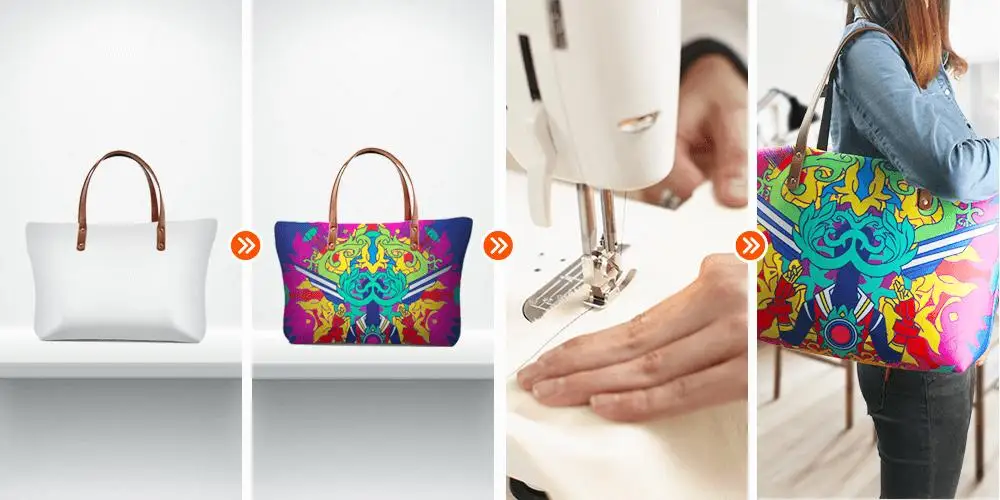 Noisydesigns americano cocker impressão grande tote alça