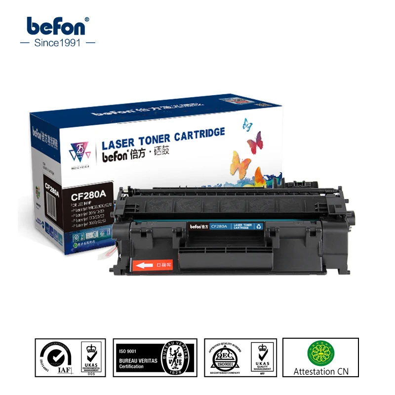 Substituição do Cartucho de Toner para hp Befon 80a Compatível Laserjet 400 Pro 401 M401dn M401n M401d 425dn Cf280 280a 280 Cf280a