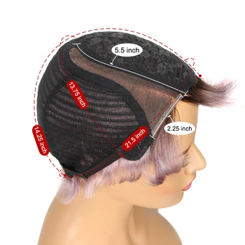 Sleek Short Human Hair Wigs 100% Remy Brazilian Hair Wigs 613 Blonde Lace Wigs L Part Pixie Cut Wig 8 Inch Short Wigs 150% Wigs 5
