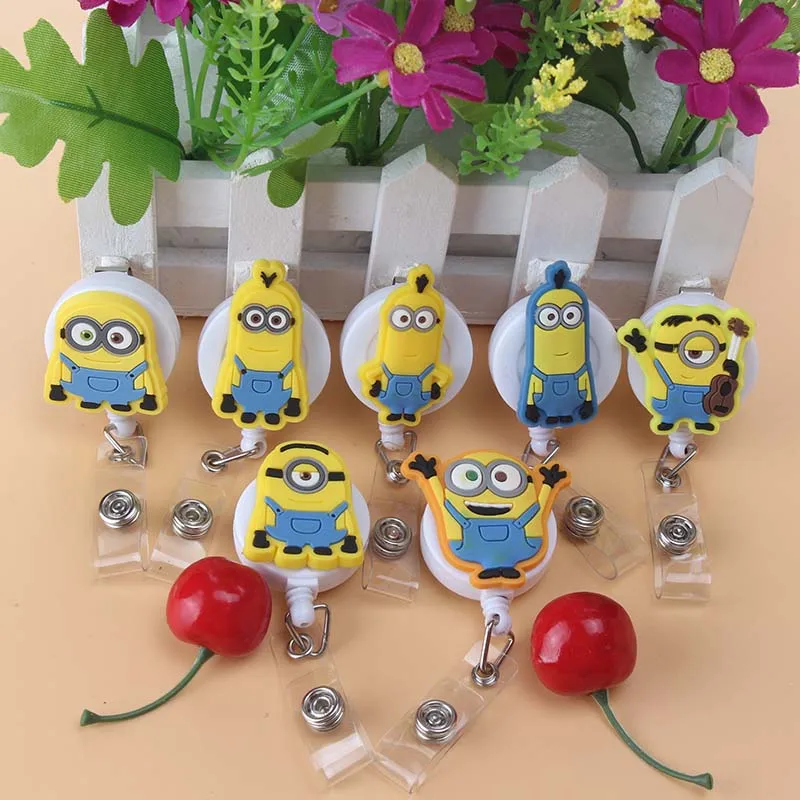 

Foreign trade Mini Cartoon Animal Retractable Badge Reel Student Nurse Exihibiton ID Name Card Badge Holder Office Supplies